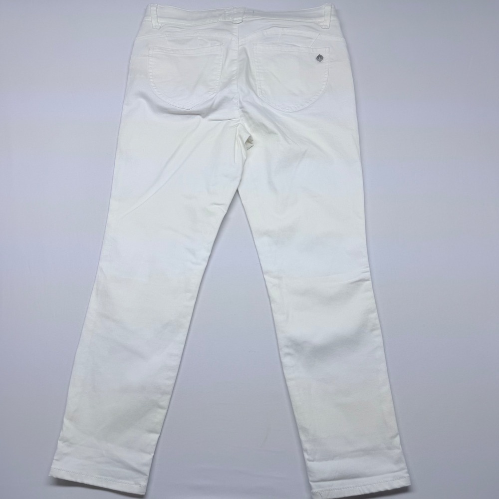 Democracy Ab solution White Straight Leg Jeans Womens 10 Stretch Denim - Picture 2 of 10